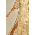 lily dress in sunflower stripe agave
