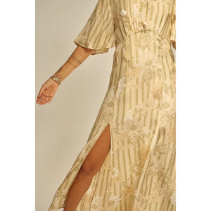 lily dress in sunflower stripe agave