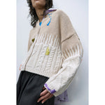 cotton embroidered cardigan