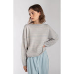 rolled sweater in heather grey