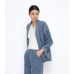 sumo jacket in faded blue denim