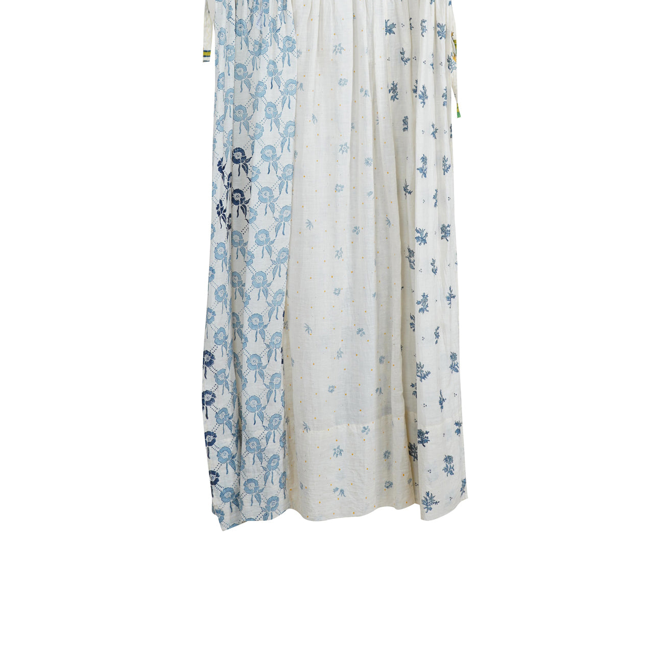 cotton apron dress in blue floral