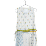 cotton apron dress in blue floral