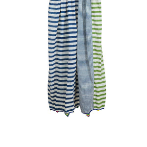 cotton slip dress in stripe multi