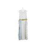 cotton apron dress in blue floral