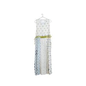 cotton apron dress in blue floral