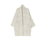 knit cotton haori in lake blue