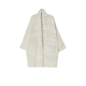 knit cotton haori in lake blue