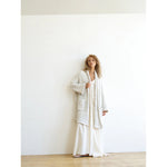 knit cotton haori in lake blue