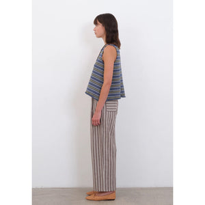 georgia trouser in bark/ecru