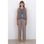 georgia trouser in bark/ecru