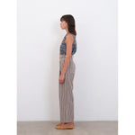 georgia trouser in bark/ecru