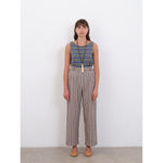 georgia trouser in bark/ecru