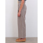 georgia trouser in bark/ecru