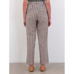 georgia trouser in bark/ecru