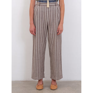 georgia trouser in bark/ecru
