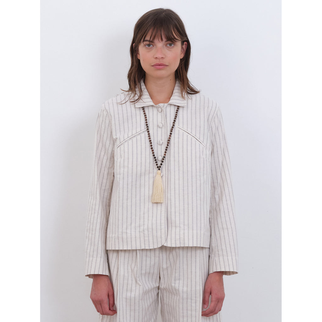 lillie jacket in ecru/fawn
