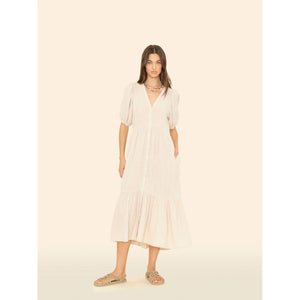 lennox dress in silver slate