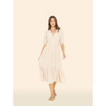 lennox dress in silver slate