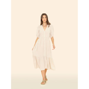 lennox dress in silver slate