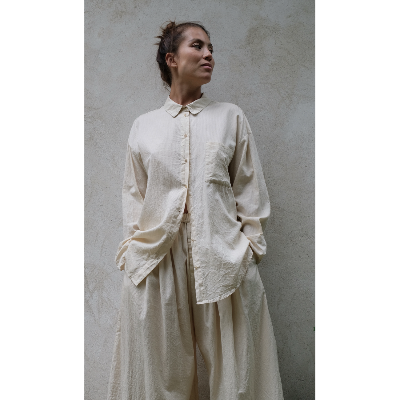 niveau shirt in ivory