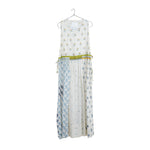 cotton apron dress in blue floral