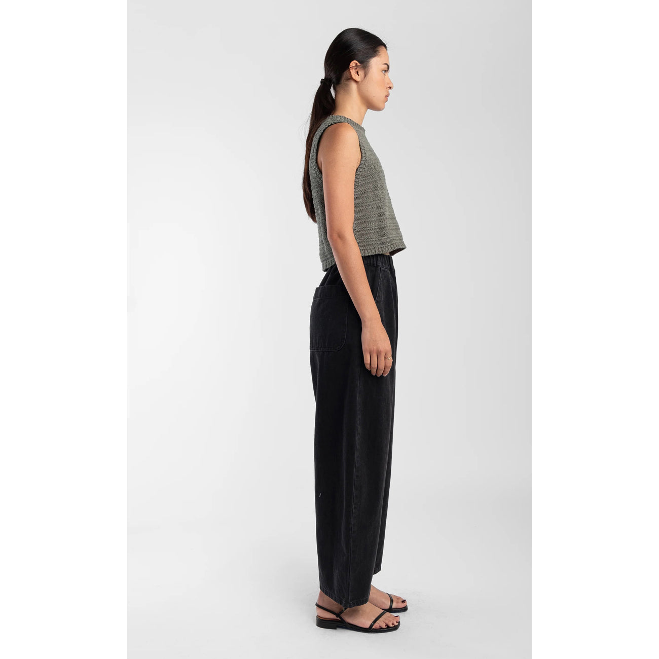 ribbon tank in fog green