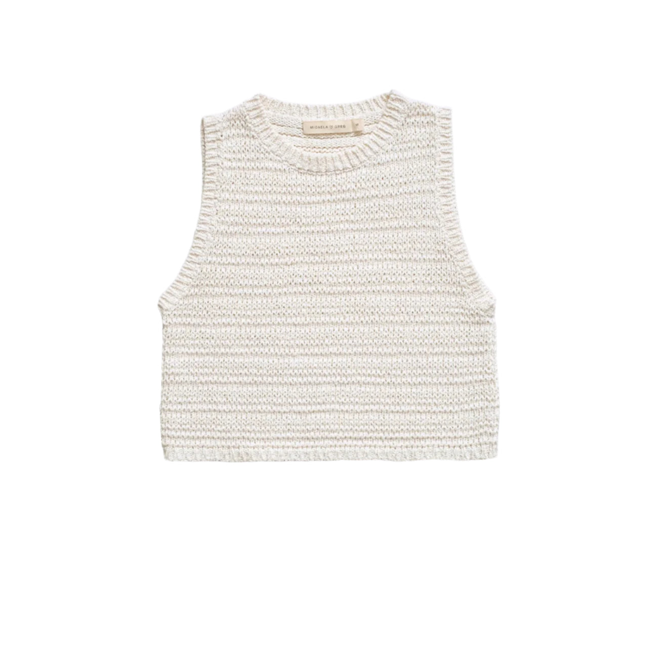 ribbon tank in cream