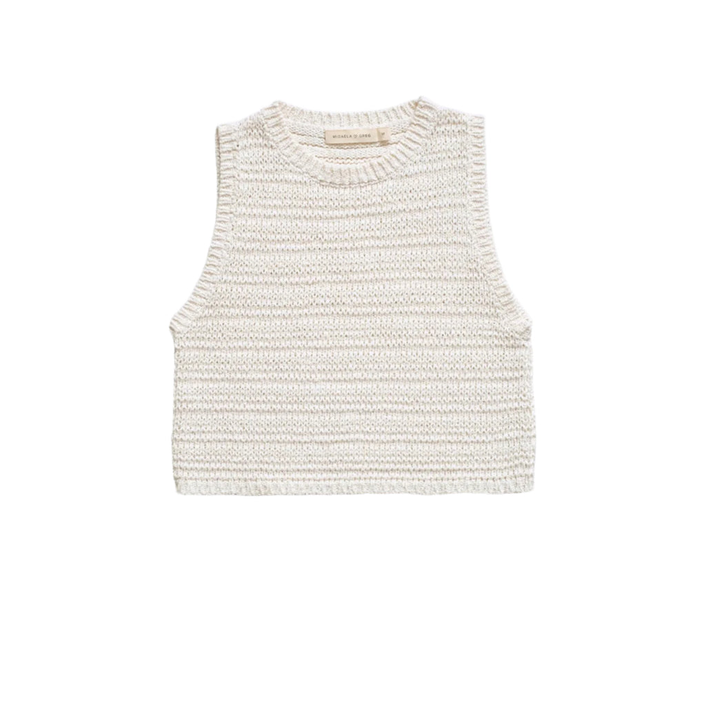 ribbon tank in cream