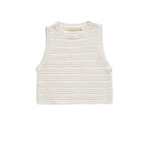 ribbon tank in cream