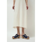 t strap clog on mid heel in ocean
