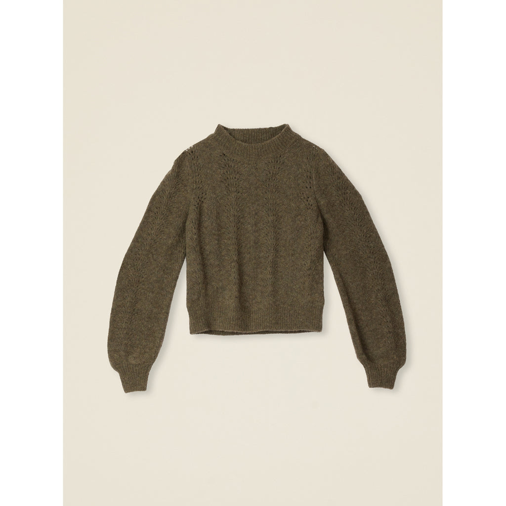 keely sweater in heather green