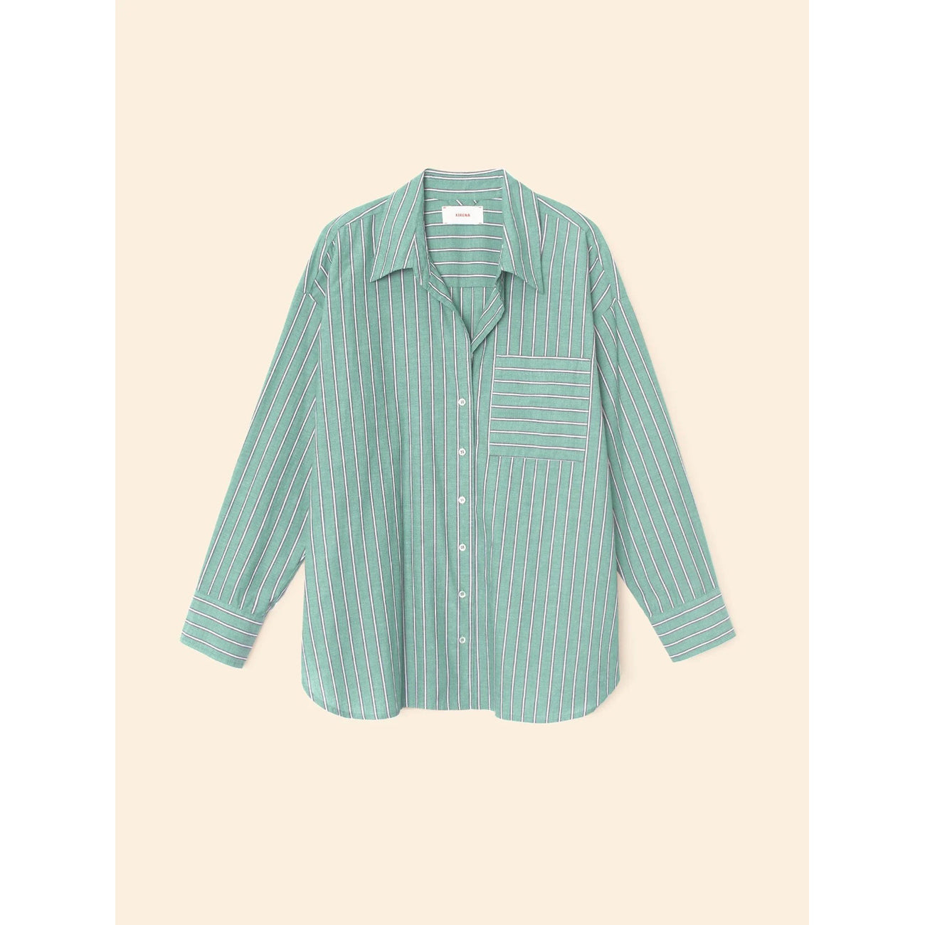 sydney shirt in cilantro stripe
