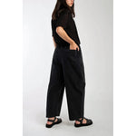 barrel pant in faded black
