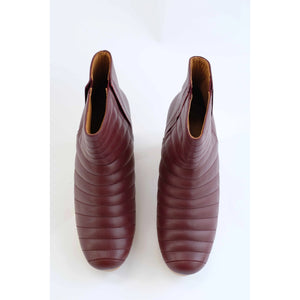 ribbed boot clog in umber