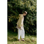 pleated crossbody bag in ivory