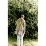 pleated crossbody bag in ivory