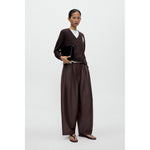 maxi pants in brown