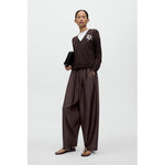 maxi pants in brown