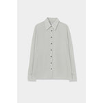 pinstriped oversized shirt