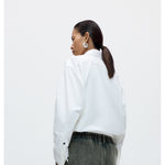 bomber shirt in white