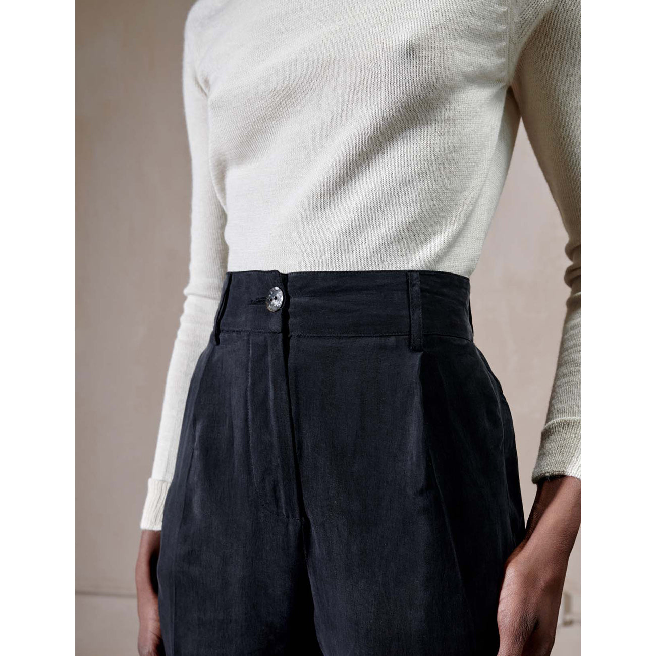 alpaca turtleneck in ecru