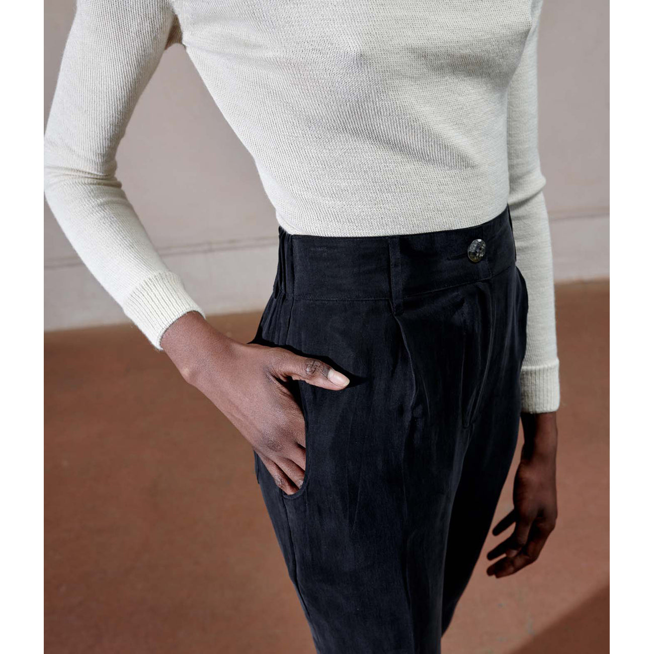 alpaca turtleneck in ecru