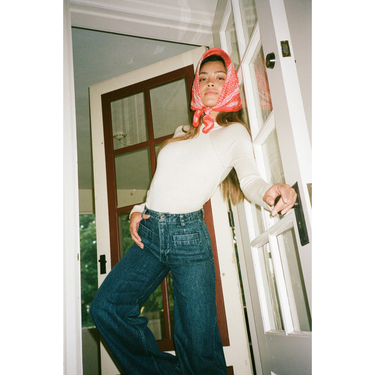 alpaca turtleneck in ecru