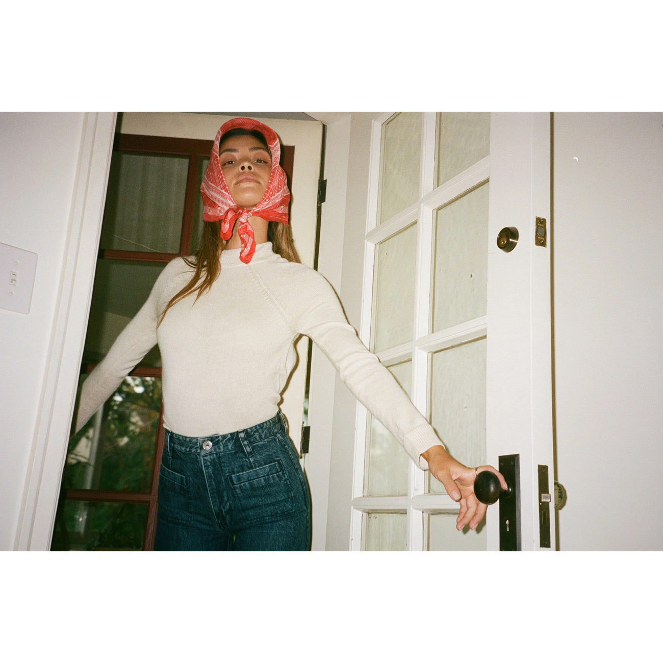 alpaca turtleneck in ecru