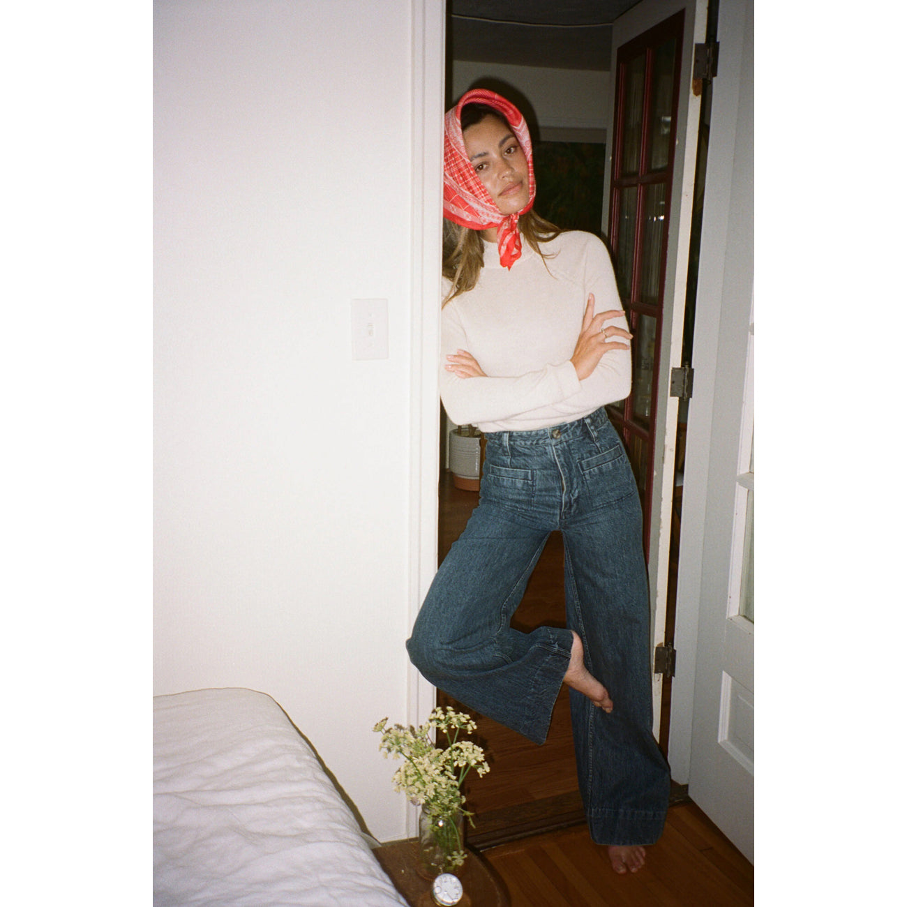 alpaca turtleneck in ecru