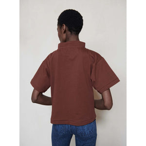 mockneck tee in maple