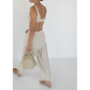 relaxed lean trouser in eggshell