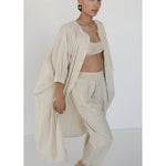 relaxed lean trouser in eggshell