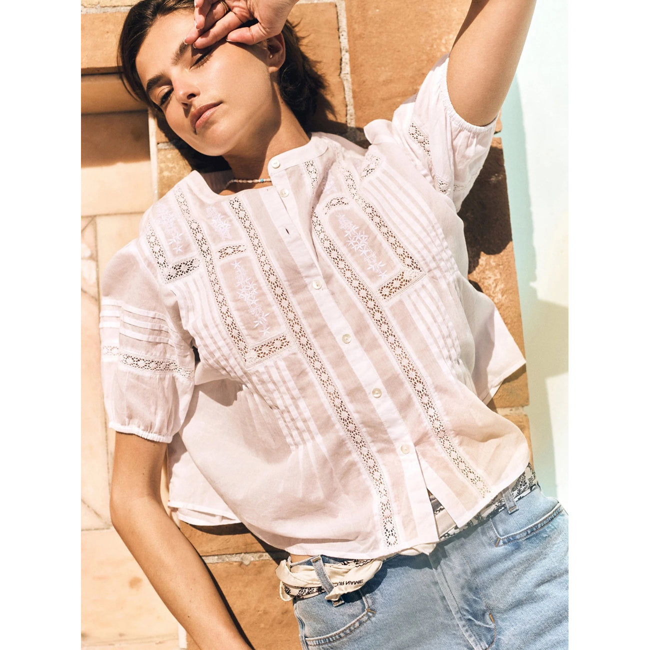claudia shirt in white
